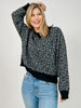 Long Sleeve Leopard Print Knit Sweater