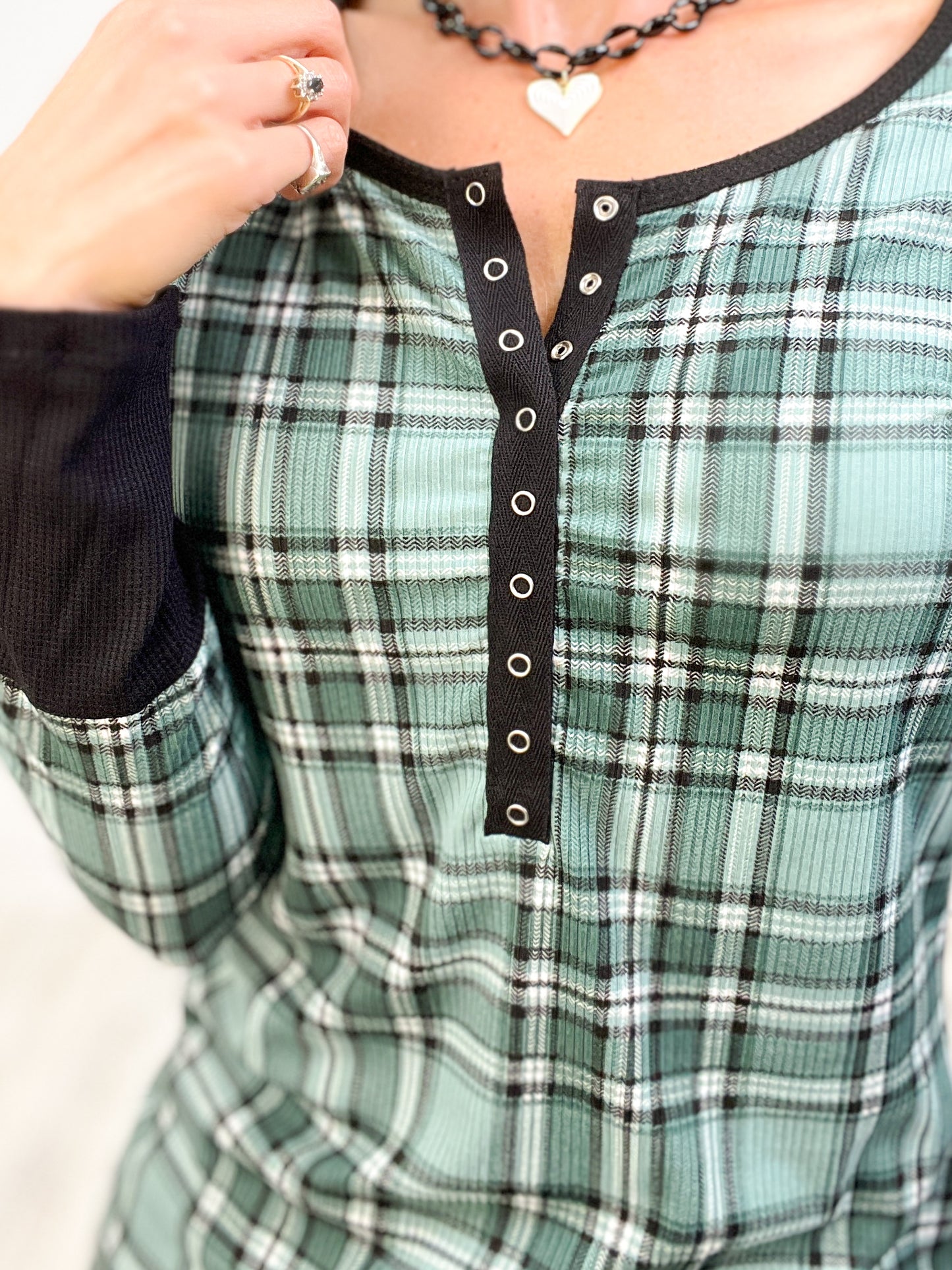 Plaid Button Down Top