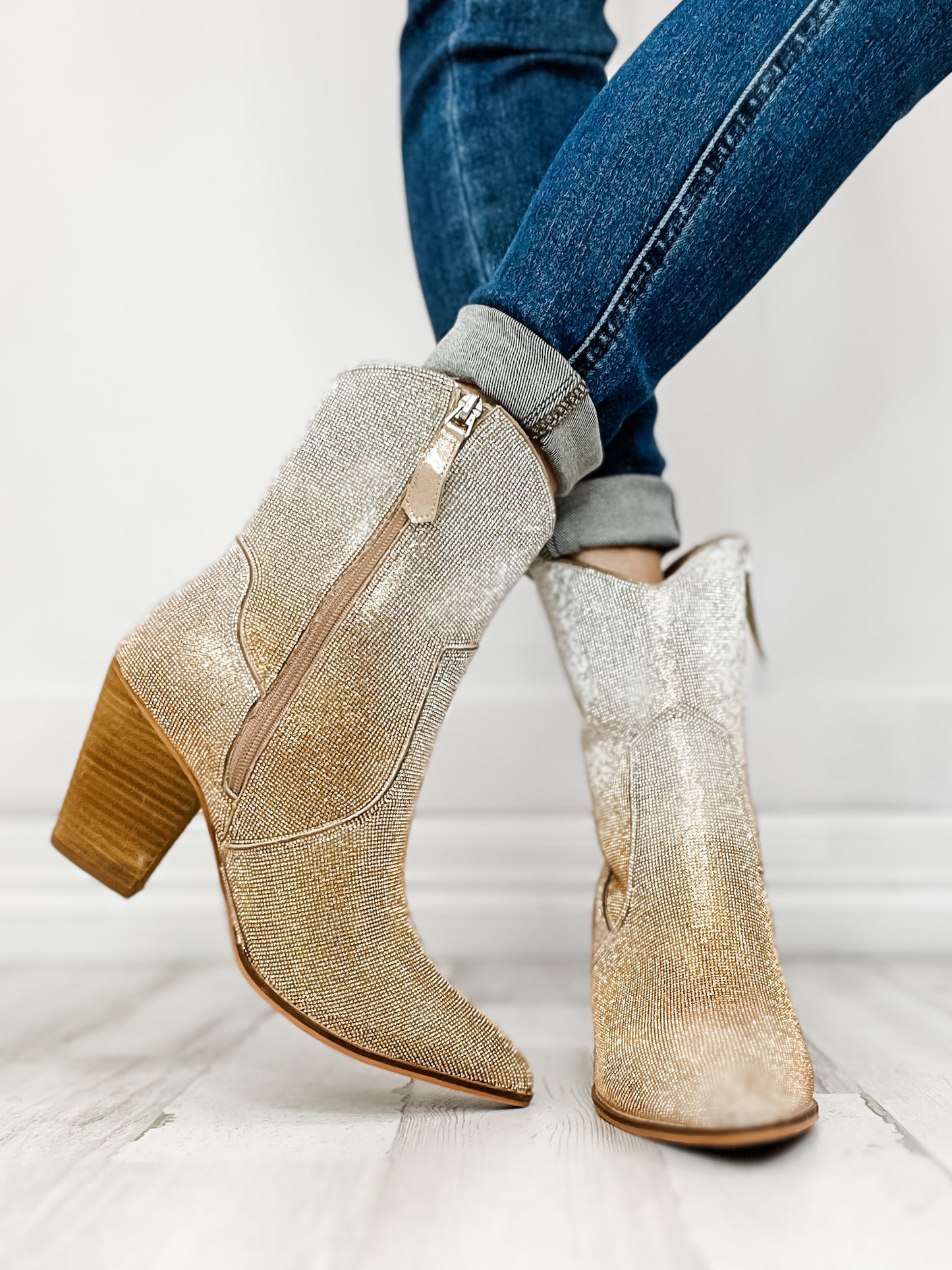 Corkys Selfie Boots in Gold Silver Ombre