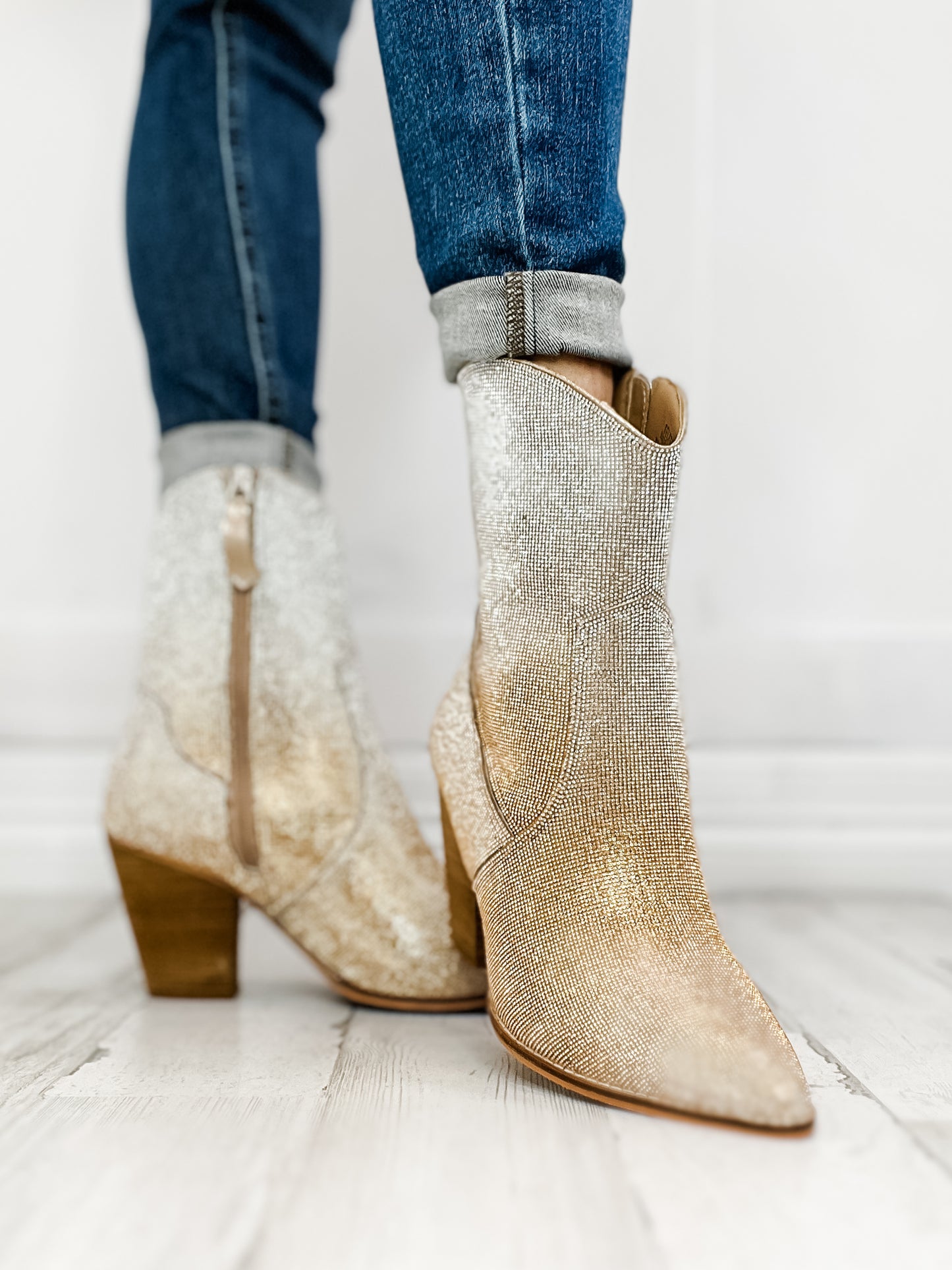 Corkys Selfie Boots in Gold Silver Ombre