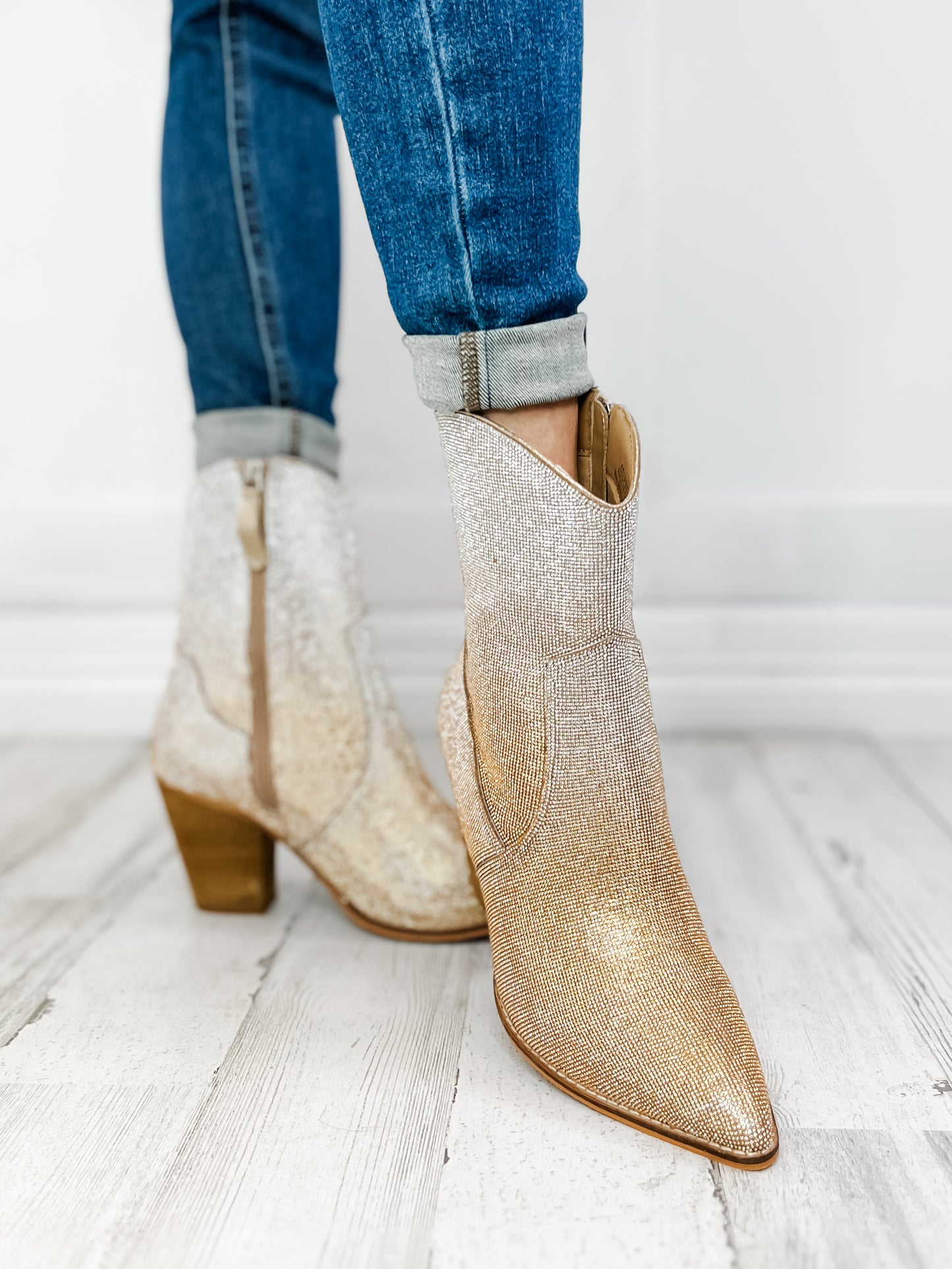 Corkys Selfie Boots in Gold Silver Ombre