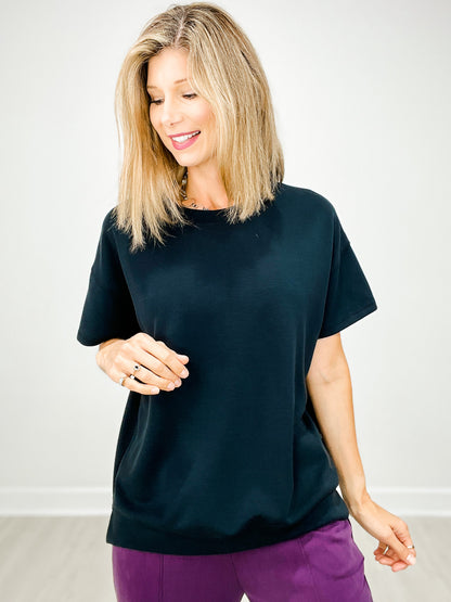 Soft Modal Oversized Short Sleeve Crew Top