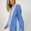 Long Sleeve Two-Tone Stripe Button-Up Top