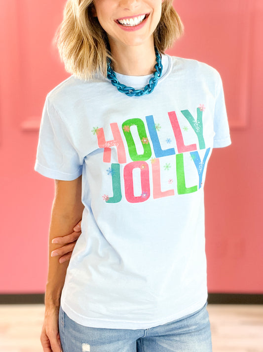 Holly Jolly Rhinestone Graphic Tee