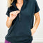 Short Sleeve Soft Half Zipper Top