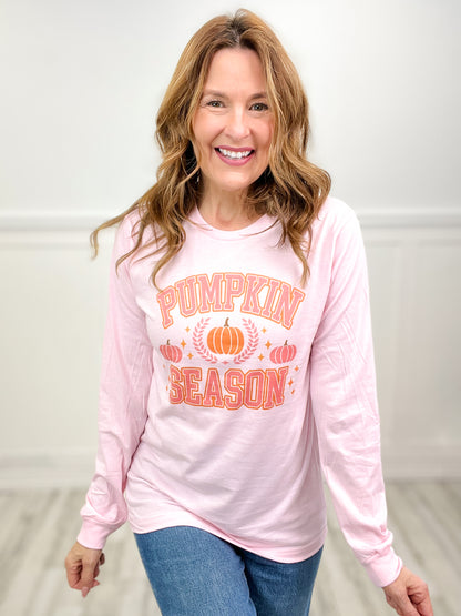 Pumpkin Season Pink Graphic Top
