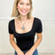 Easy Breezy Butter Square Neck Short Sleeve Bodysuit