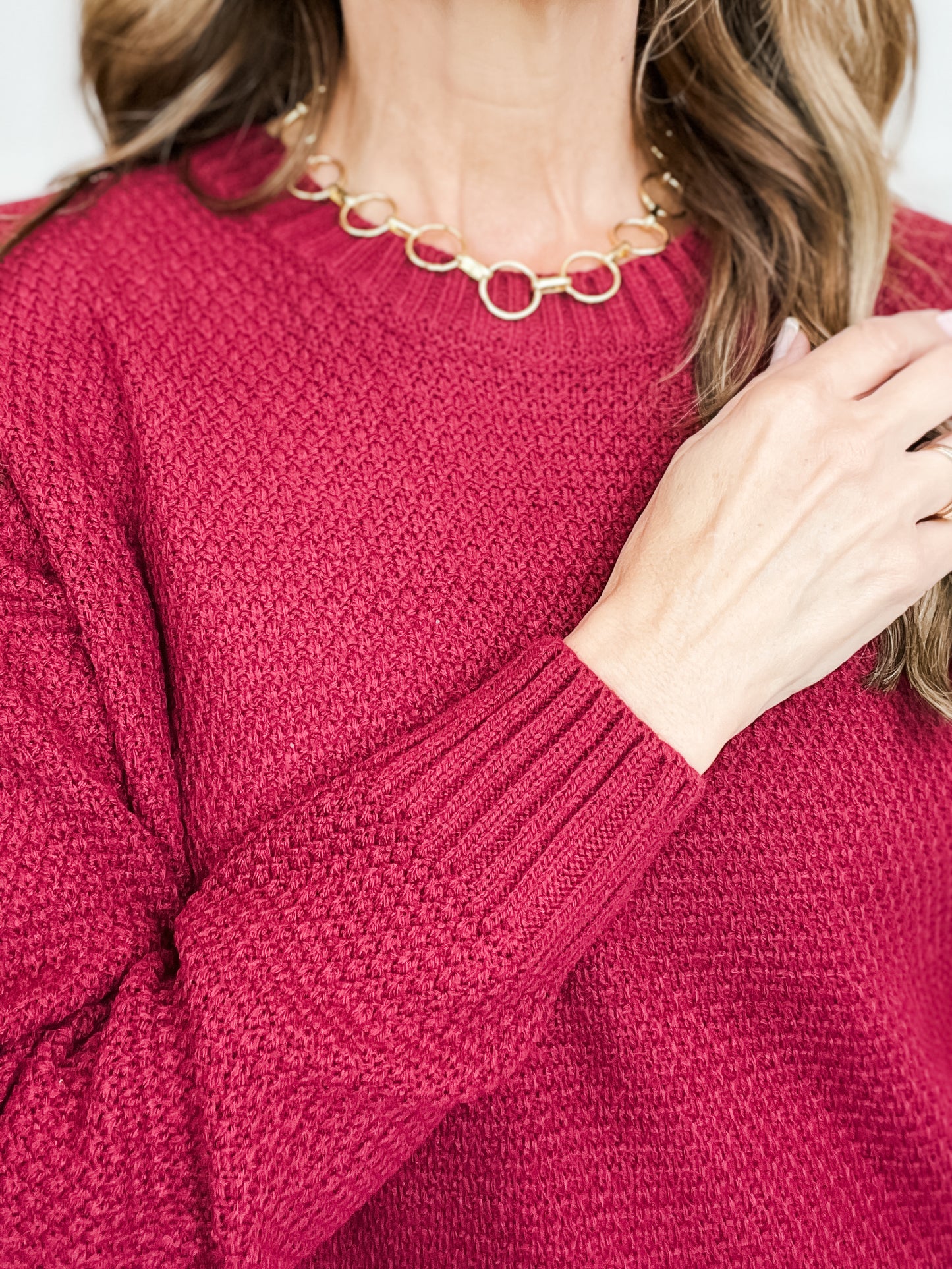 Round Neck Long Sleeve Basic Sweater