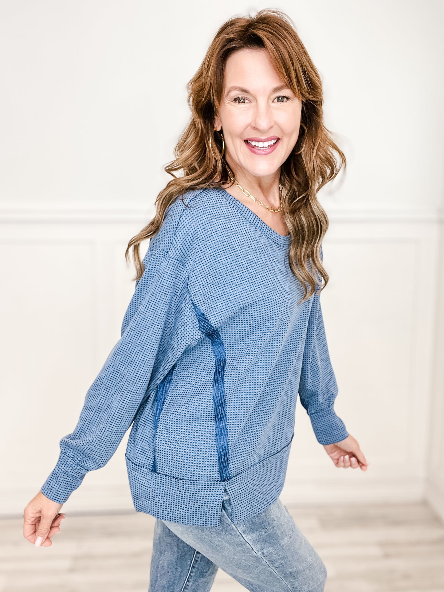 Thermal Long Sleeve Top with Banded Sleeves and Bottom - Group A