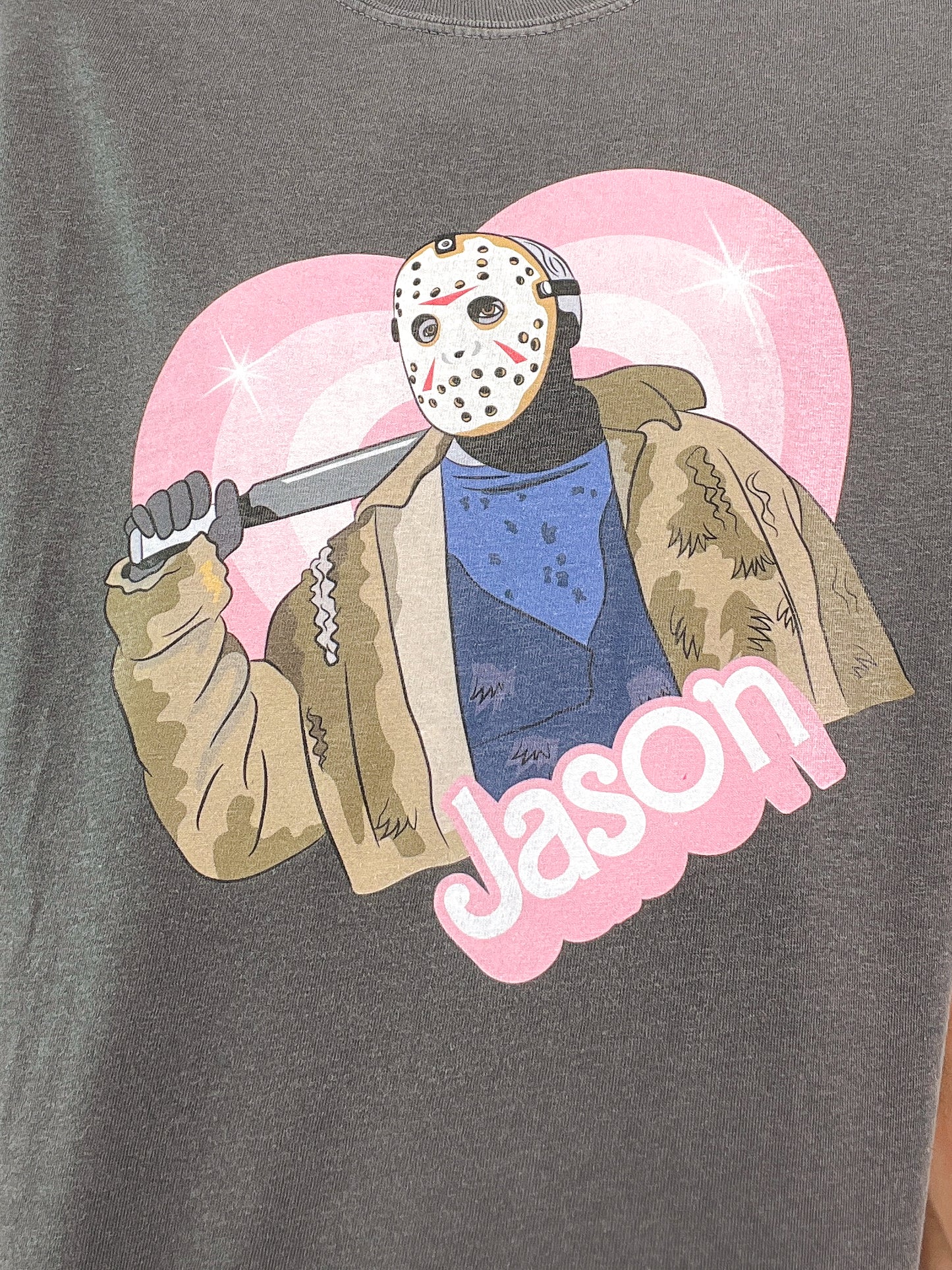 Friday The 13th Jason Barbie Heart Graphic Top