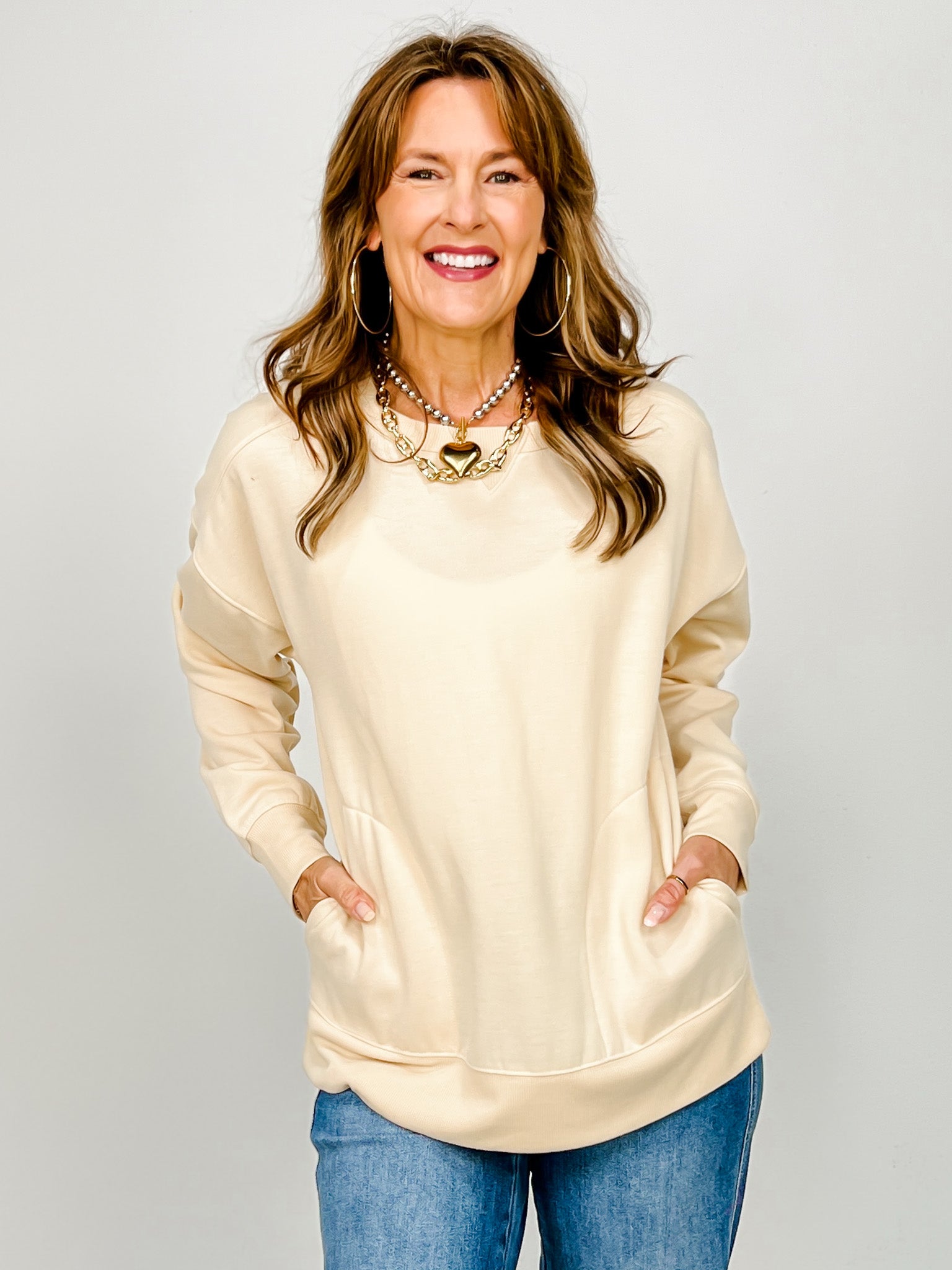 Oversized Casual Comfy Solid Knit Top