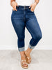 Judy Blue NIRVANA High-Waist Double Waist Band Capri Jeans