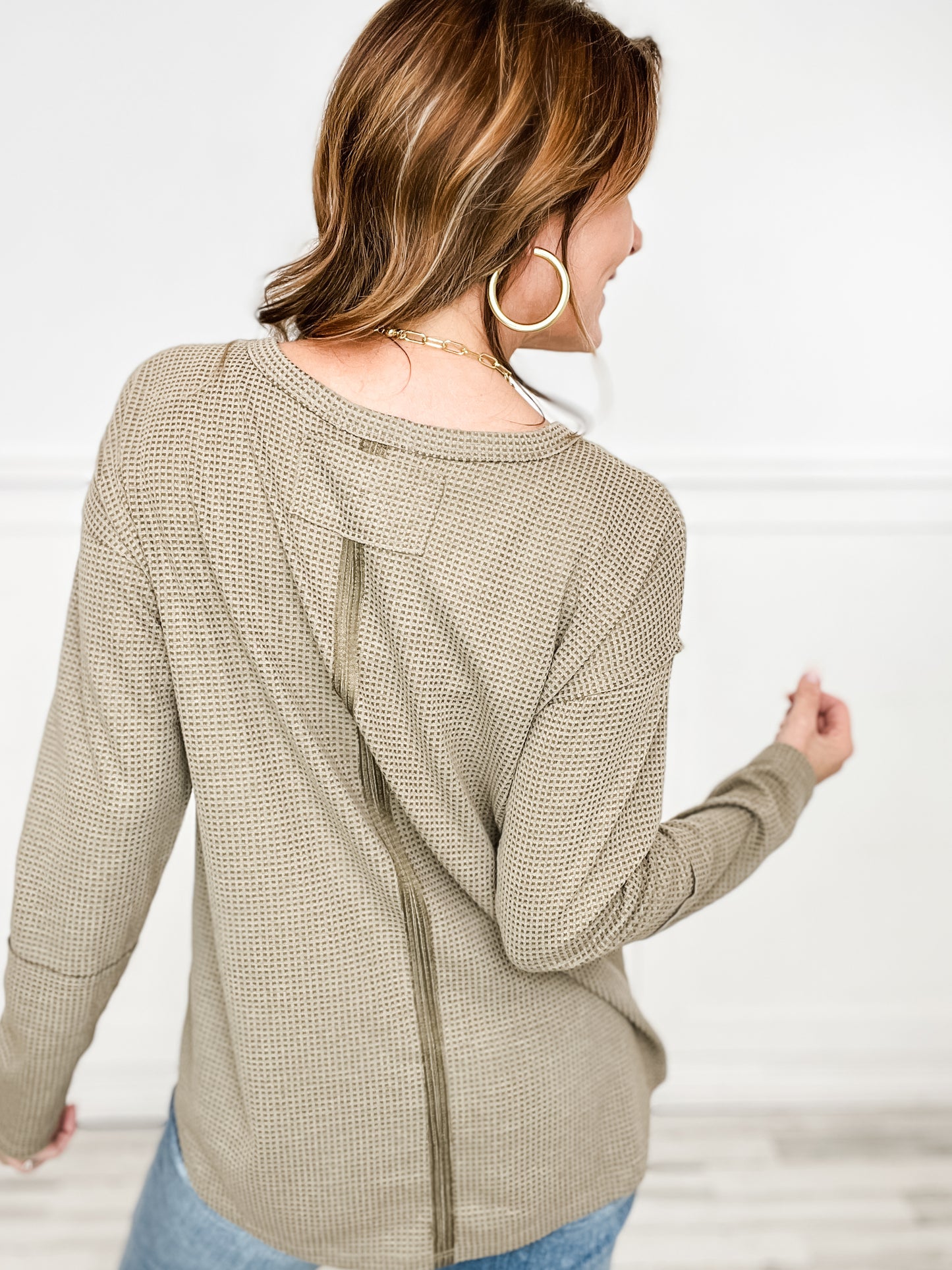 Thermal Long Sleeve Top with V-Neckline - Group B