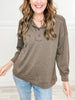 Long Sleeve Heathered Soft Top - B