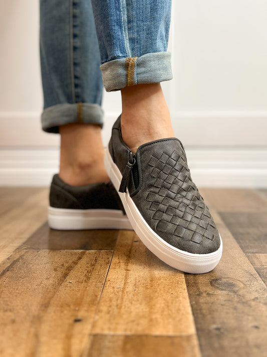 Tiffani - Charcoal Deck Sneakers
