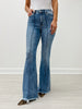 Judy Blue LENNON High Waist Front Pintuck Frayed Hem Jeans