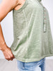 Mineral Washed Sleeveless Henley Top - GRP B
