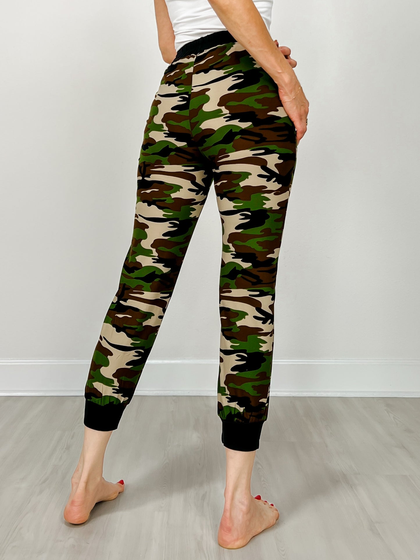 High Rise Camouflage Joggers