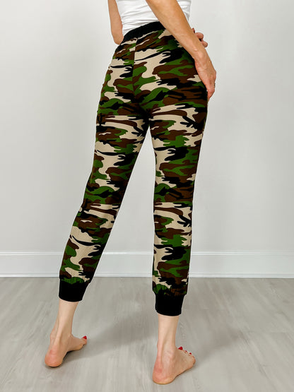 High Rise Camouflage Joggers