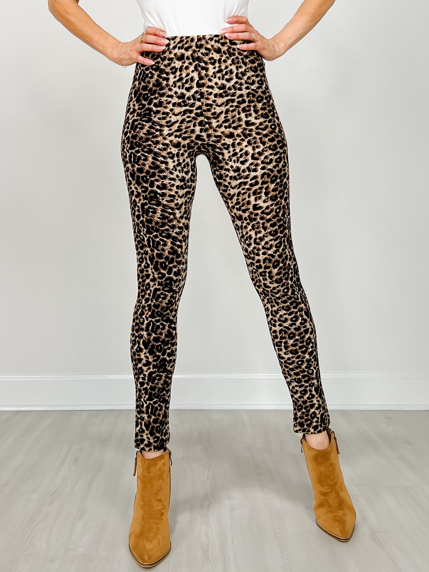 Classic High Rise Cheetah Print Full Length Leggings