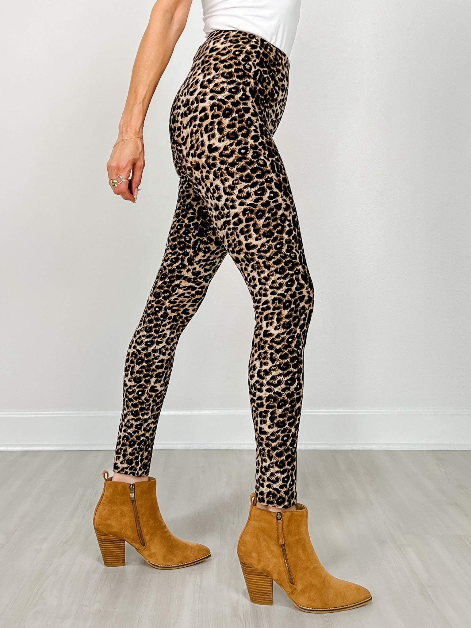 Classic High Rise Cheetah Print Full Length Leggings