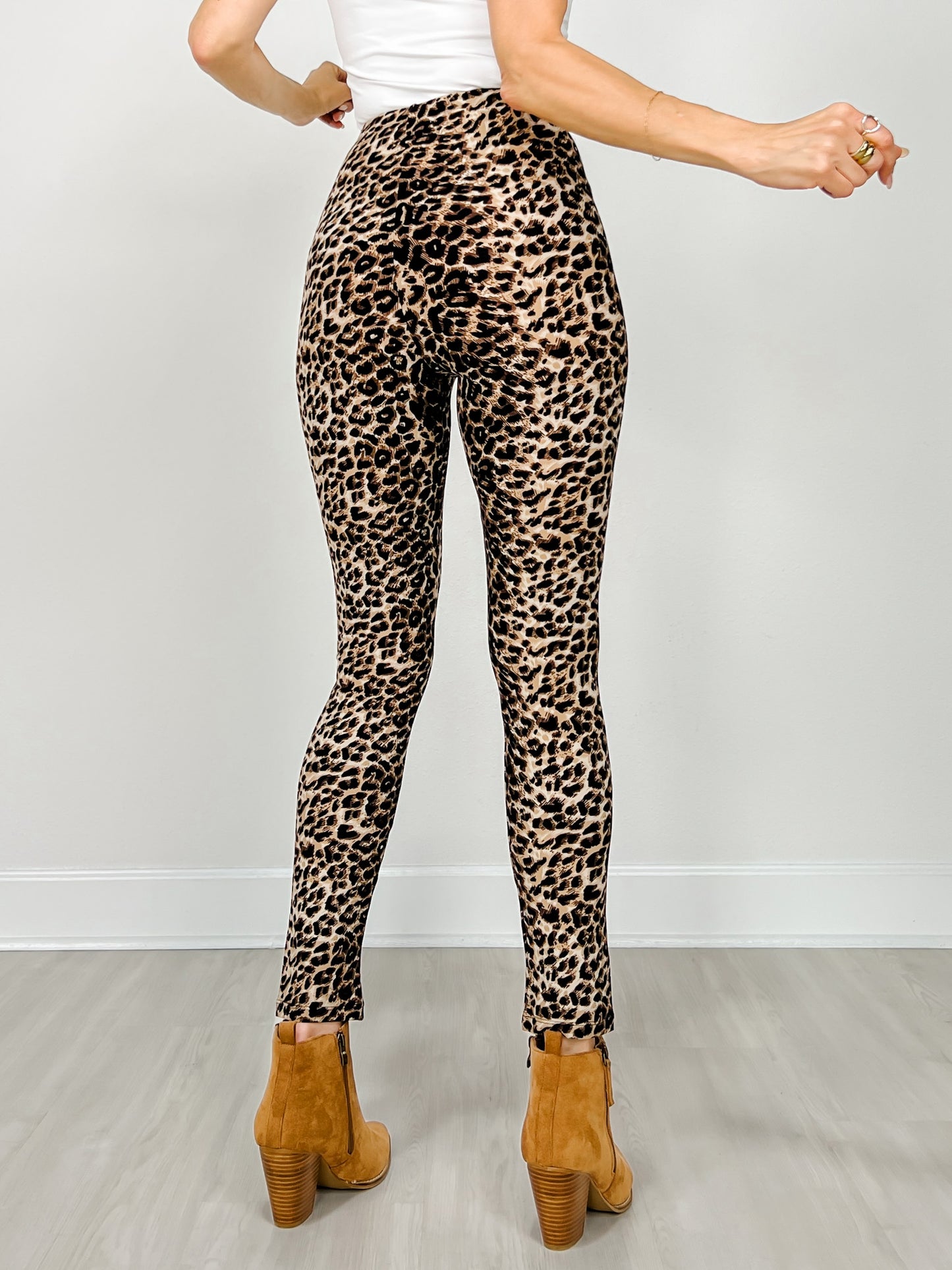 Classic High Rise Cheetah Print Full Length Leggings