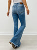 Judy Blue LENNON High Waist Front Pintuck Frayed Hem Jeans
