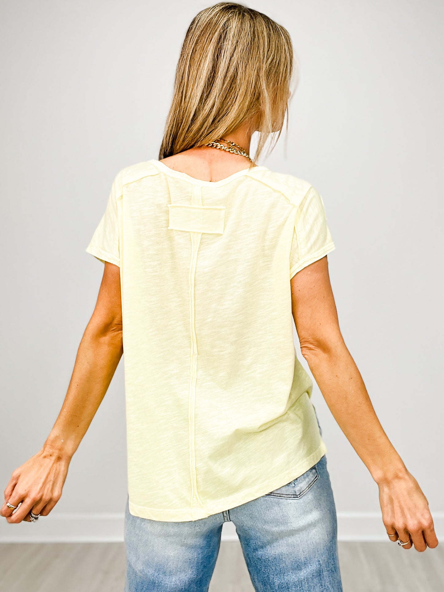 Mineral Washed Short Sleeve Top - GRP A