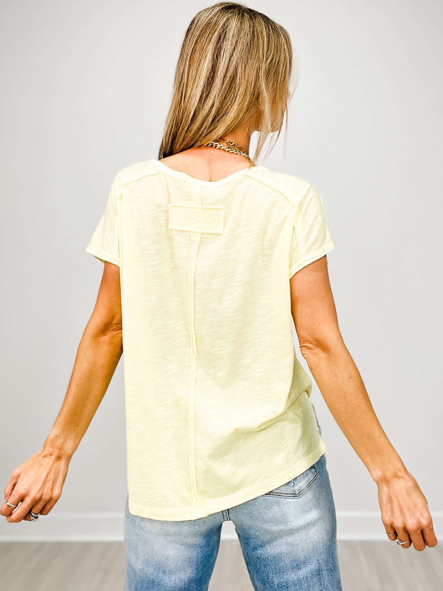 Mineral Washed Short Sleeve Top - GRP A