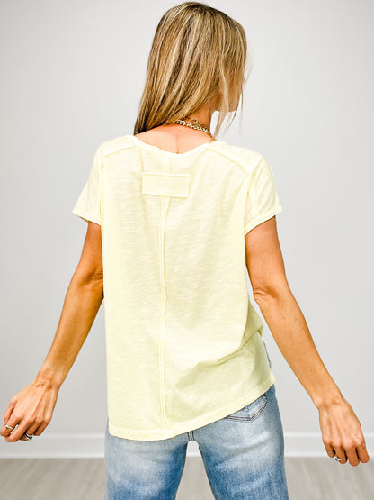 Mineral Washed Short Sleeve Top - GRP A