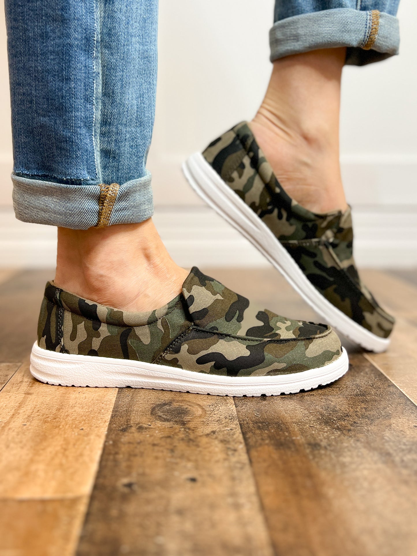 Maya Slip On Tennis Shoes in Camo