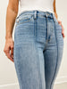 Judy Blue LENNON High Waist Front Pintuck Frayed Hem Jeans