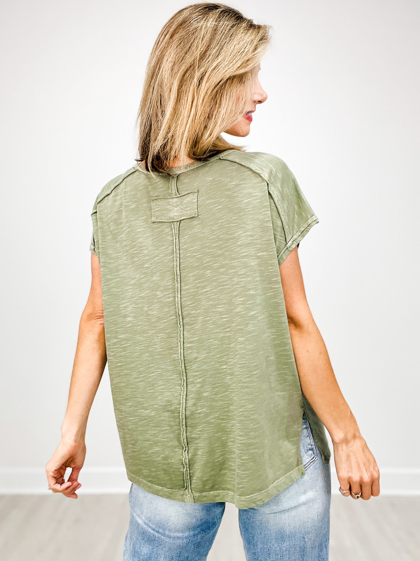 Mineral Washed Short Sleeve Top - GRP B