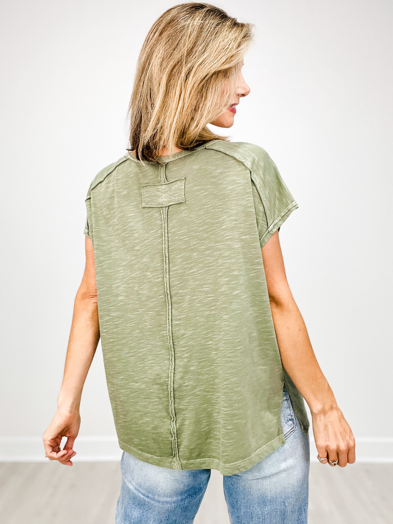 Mineral Washed Short Sleeve Top - GRP B