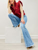 Judy Blue LENNON High Waist Front Pintuck Frayed Hem Jeans