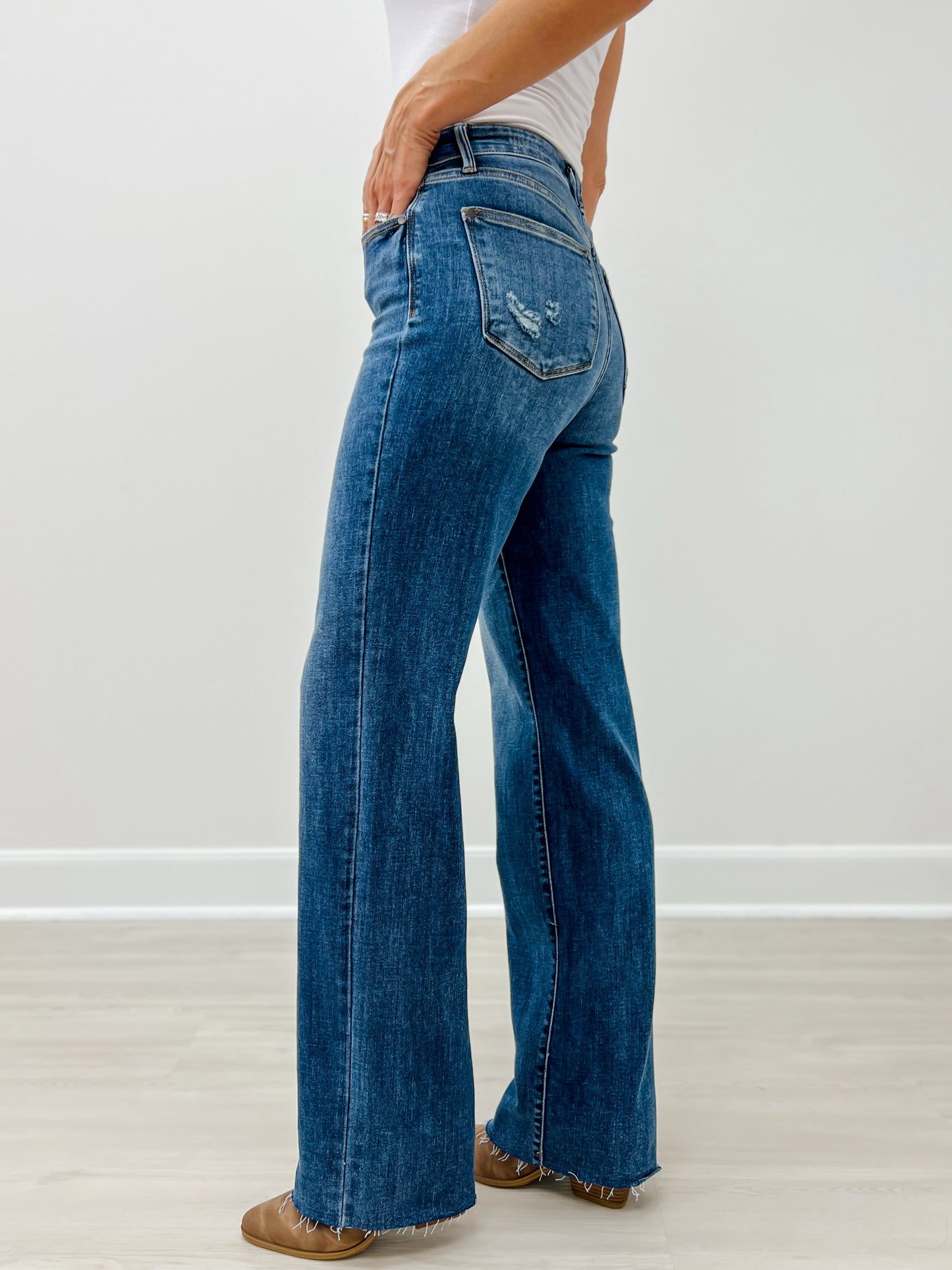 Judy Blue "JUDY" High Rise Hidden Button Fly Straight Leg Jeans