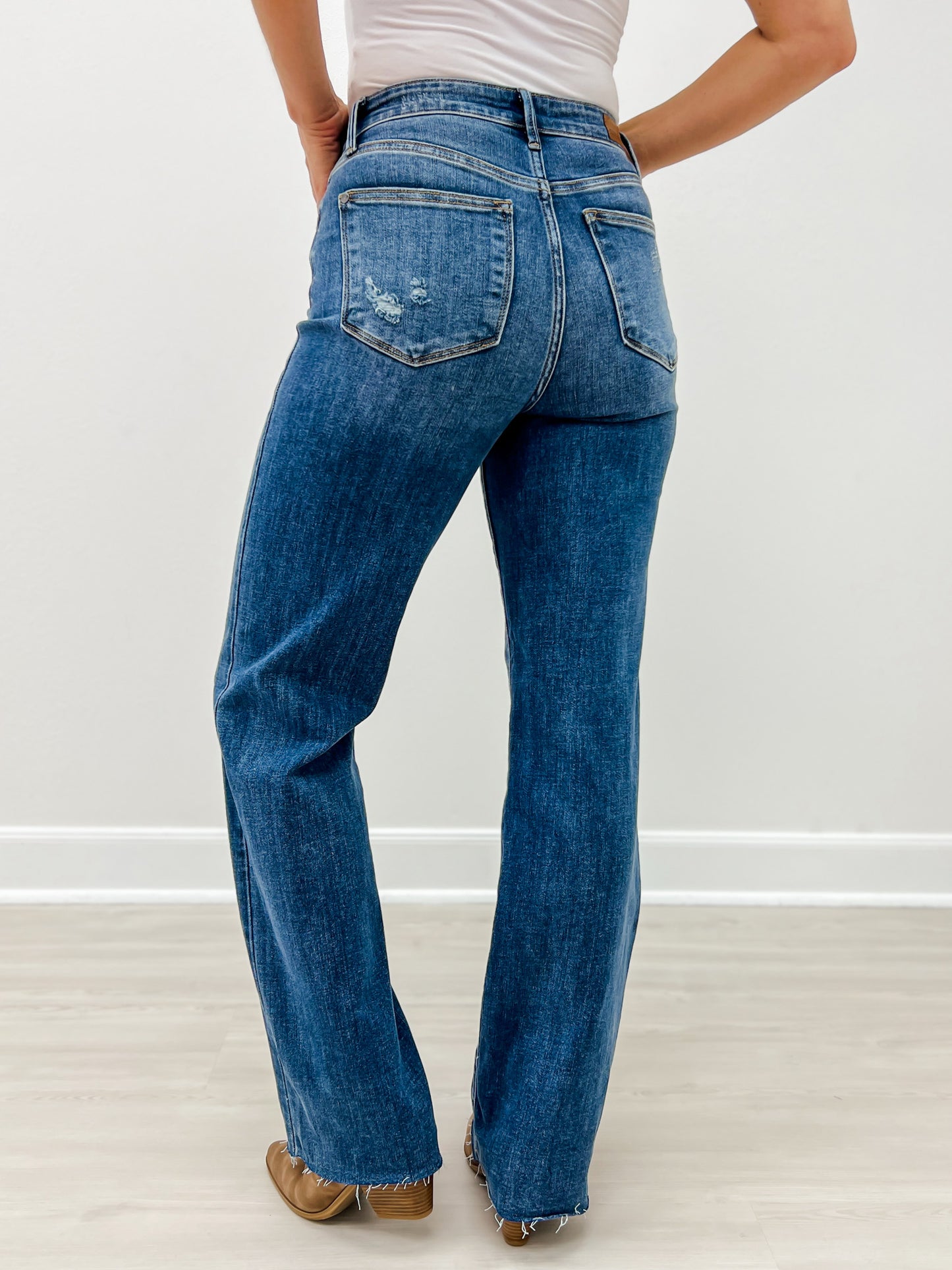 Judy Blue "JUDY" High Rise Hidden Button Fly Straight Leg Jeans