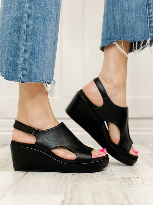 Corkys Carley Black All Wedges