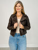 Distressed Faux Leather Moto Jacket