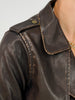 Distressed Faux Leather Moto Jacket