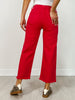 Risen Tummy Control High-Rise Crop Wide Leg Pants in Scarlet