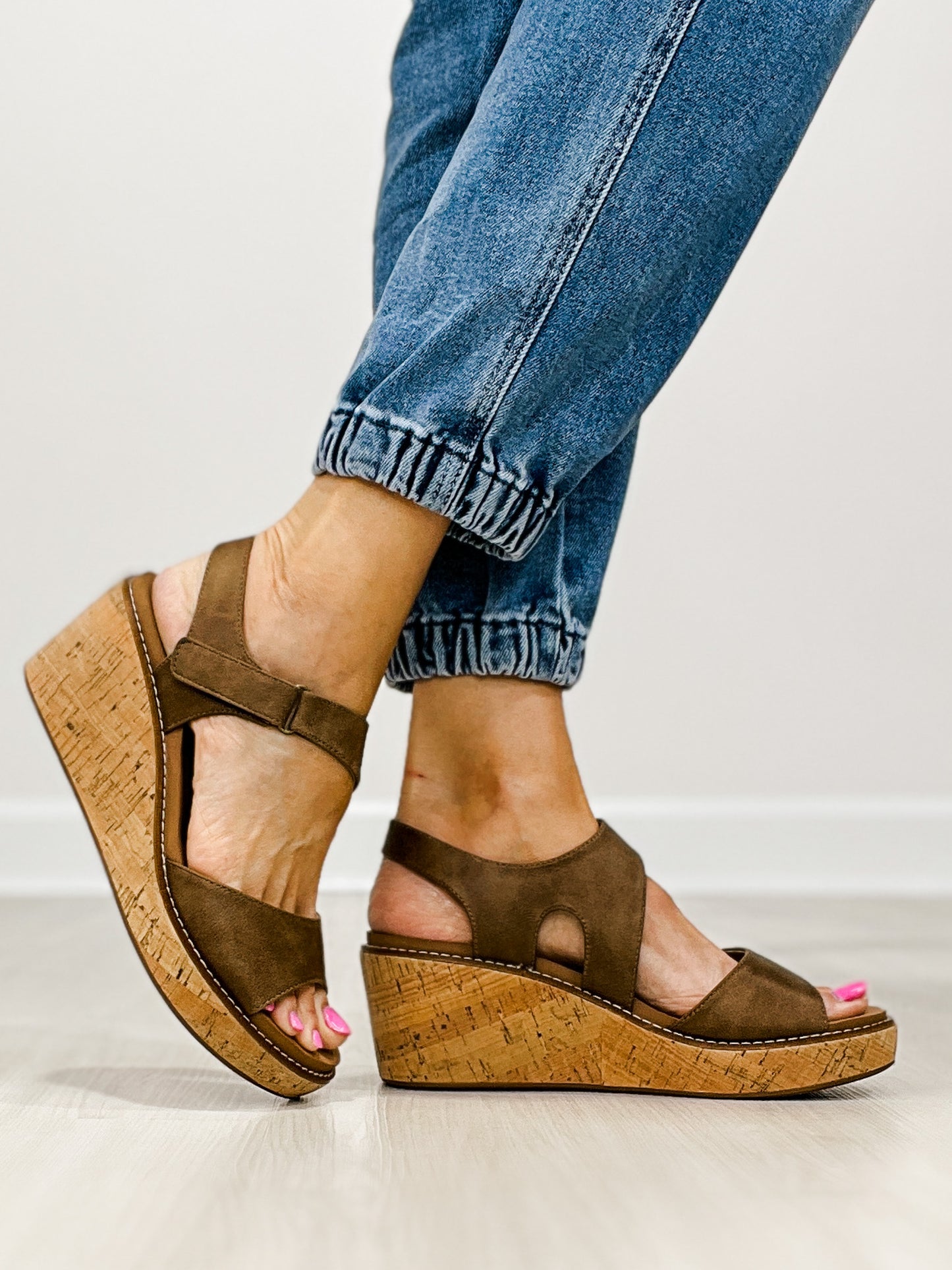 Corkys Five O' Clock Somewhere Wedge Sandals in TAN