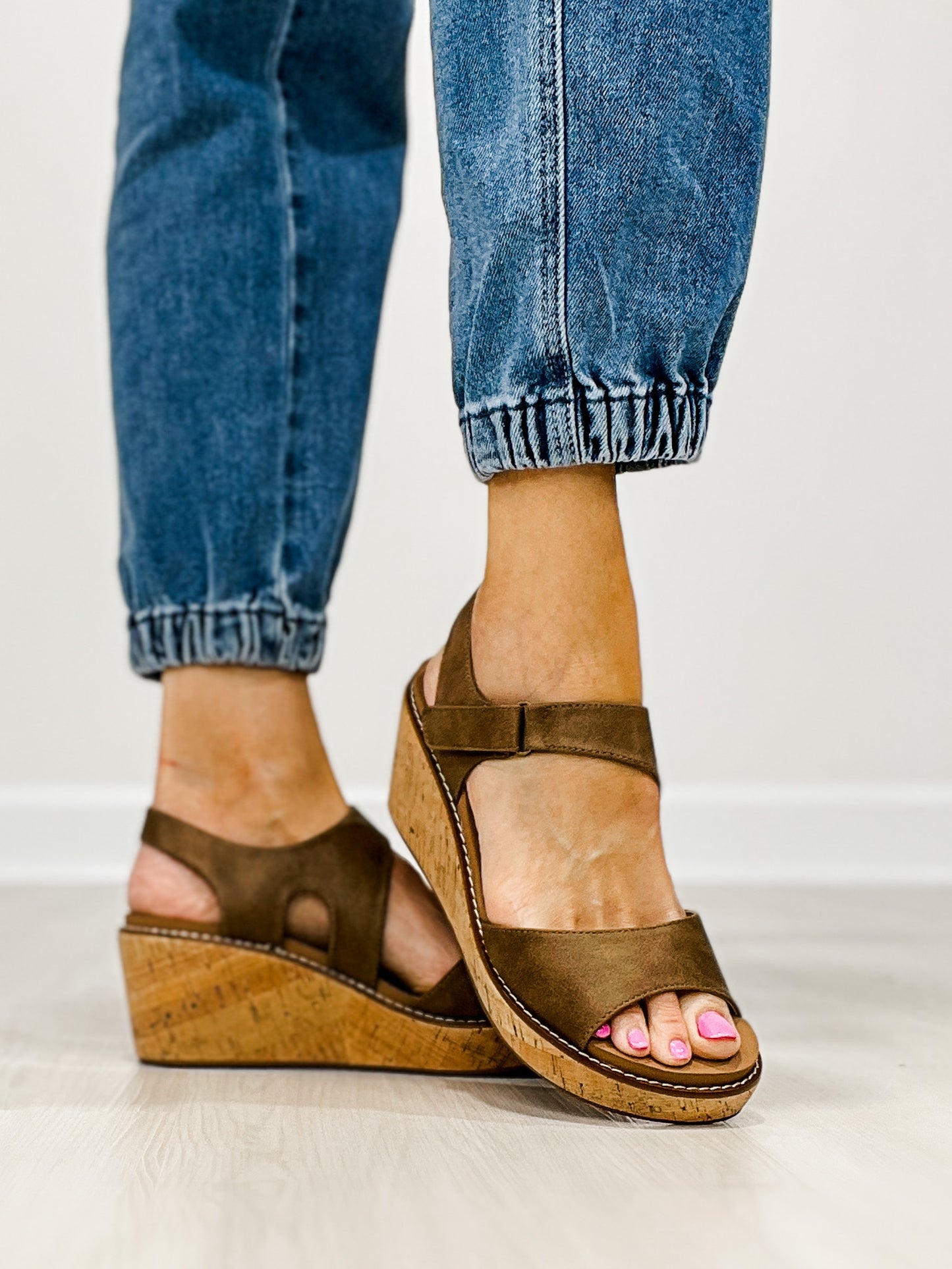 Corkys Five O' Clock Somewhere Wedge Sandals in TAN