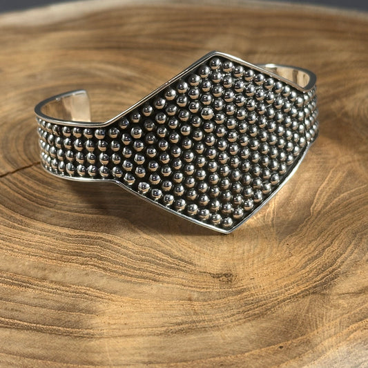 Diamond Ball Oxidized Cuff