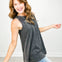 Cotton Poly Sleeveless Top
