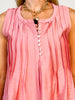 Half Button Down Pintuck Sleeveless Woven Top