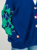 Plush Argyle Button Front Loose Fit Knit Cardigan