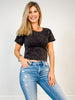 Mineral Washed Knit Fitted Crop Top - GRP B