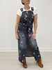 Embroidered Overall Dress with Cherries