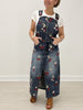 Embroidered Overall Dress with Cherries